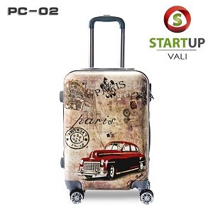 PC02スタートアッププラスチックスーツケース