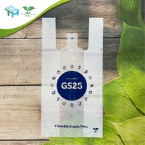 ハンドル付きのプラスチック袋